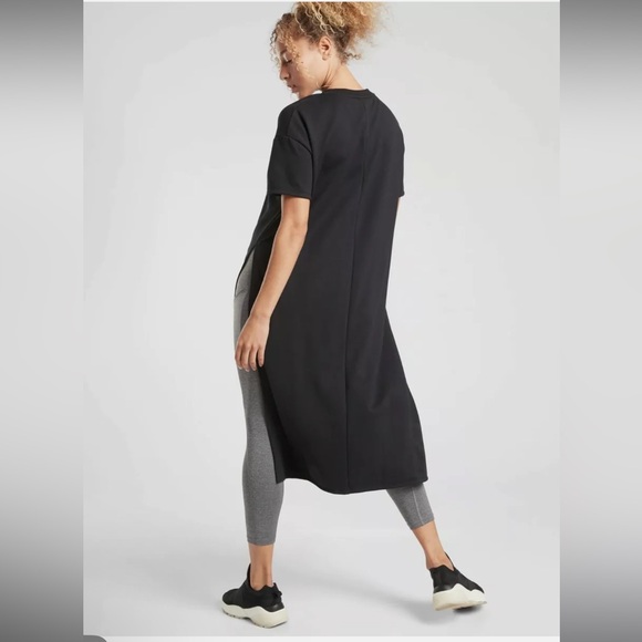 Athleta Sedona Sweatshirt Dress Black- Size Small - Picture 2 of 9